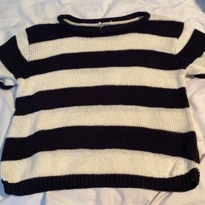 Black and white striped sweater